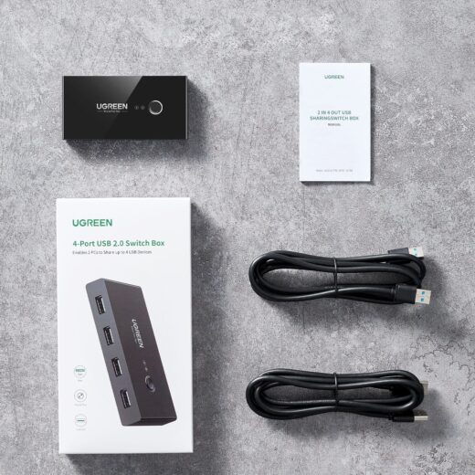 UGREEN USB 2.0 4 Port Switch Box with 1.5m USB Cables - image 5 | Brits Brothers Parts