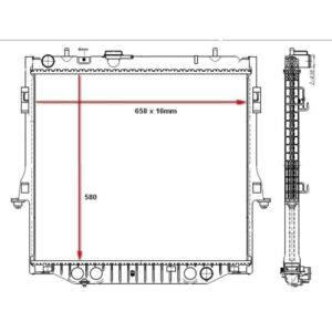 Isuzu D Max Radiator 13 (2.4 Petrol, 658mm x 580mm, MT) – main product image