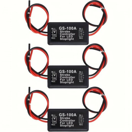 3Pcs Gs-100A 12/24V Led Flash Strobe Controller Module With Dual-Stage Flashing Patterns (Fast/Slow/Stay On) 1 Product image – product image