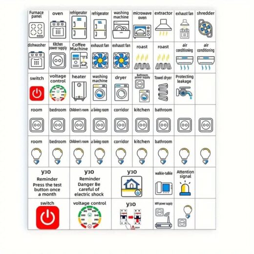 57Pc Electrical Panel And Db Board Label Sticker Set 1 Product image – product image