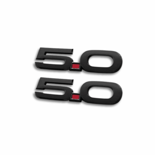 Mustang 5.0 Black Fender Badge (Non Oem) 1 MUSTANG 5.0 BLACK FENDER BADGE (non oem) auto part product photo