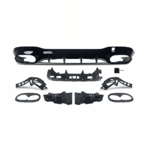 MERC W118 CLA 45 GLOSS BLACK REAR DIFFUSER (non oem) auto part product photo
