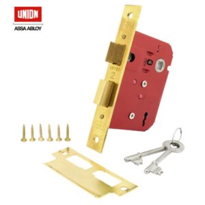 LOCK ONLY 2 LEVER MORTICE UNION BRASS PLATED ™ auto part product photo