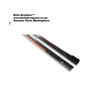 UNIVERSAL GLOSS BLACK/RED SIDE SKIRT EXTENSIONS auto part product photo