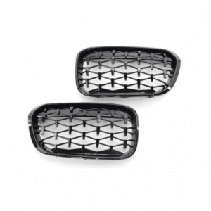 BM F20 LCI DIAMOND GLOSS BLACK KIDNEY GRILLS (non oem) auto part product photo