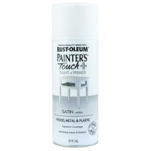 Spraypaint Painters Touch+ Satin White 340G Rustoleum ™ 1 SPRAYPAINT PAINTERS Touch+ SATIN WHITE 340G RUSTOLEUM ™ auto part product photo