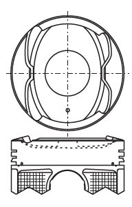 Citroen 1Kr-Fe 384F C1 P Petrol 2007-2014 Piston W/O Rings 1 Cyl 1X1X1.5 1 Product image – product image