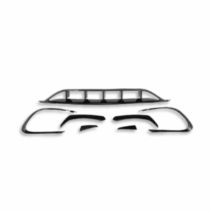 MERC W176 A45 FACELIFT 8 PIECE GLOSS BLACK FRONT CANARDS (non oem) auto part product photo