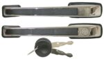 Door Handle Full Set Chrome (Arrowhead) (Volkswagen Golf I / II / Fox / Jetta II) auto part product photo