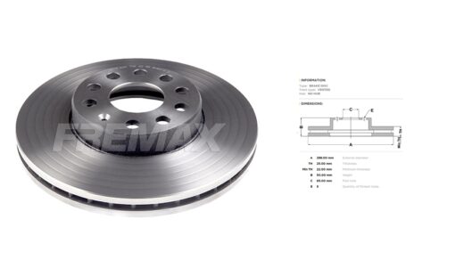 Volkswagen Cbzb Beetle Tsi P Petrol 2012-2019 Brake Disc Front Vented 280X22/49.8 1 Product image – product image