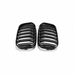 BM F20 LCI DOUBLE SLAT GLOSS BLACK KIDNEY GRILLS (non oem) auto part product photo