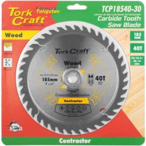 BLADE CIRCULAR Saw CONTRACTOR 185MM X 40t TORK CRAFT ™ auto part product photo