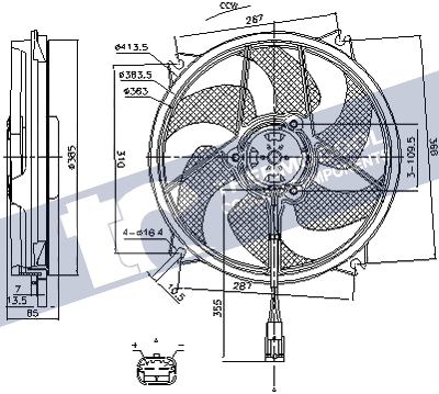 Citroen Ep6Cdtx 5Fu Ds4/Ds5 200 P Petrol 2011-2018 Radiator Fan-Electric 1 Product image – product image