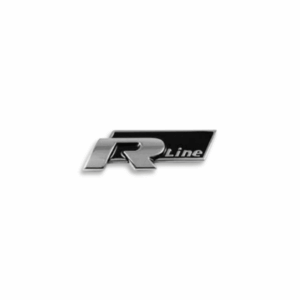 R LINE BADGE BLACK/SILVER (non oem) auto part product photo