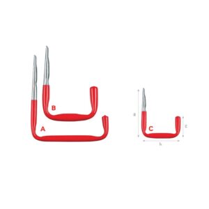 BRACKET WALL HOOK COATED A 145MM B 110MM C 65MM ™ auto part product photo