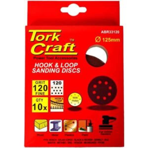 Sanding Disc Velcro With Holes 10 Pieces P120 Grit 125mm ™ auto part product photo