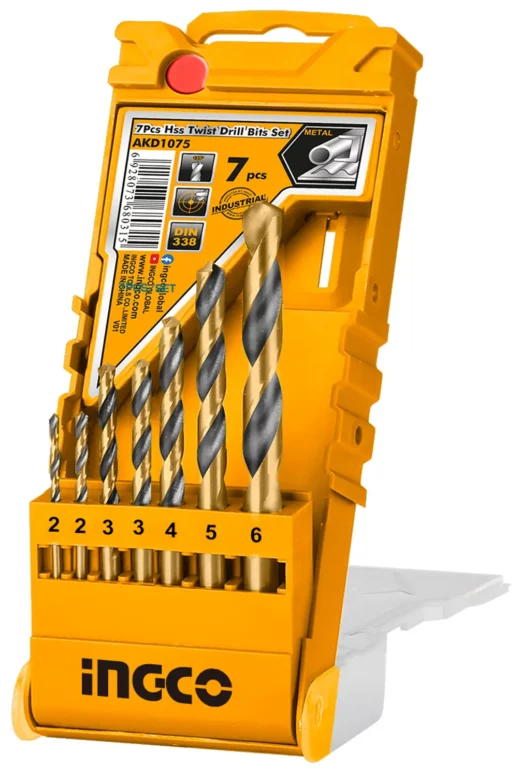 Drill Bit Set Hss 7P 2X2Mm 2X3Mm 4 5 6 Ingco ™ 1 DRILL Bit Set Hss 7p 2X2MM 2X3MM 4 5 6 INGCO ™ auto part product photo