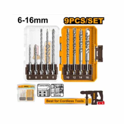 Drill Bit Set Sds 9 Piece 6Mm 16Mm ™ 1 DRILL Bit Set Sds 9 PIECE 6mm 16MM ™ auto part product photo