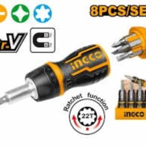 SCREWDRIVER STUBBY RATCHET 8 In 1 INGCO ™ auto part product photo