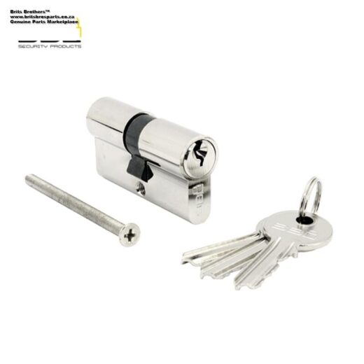 Lock Cylinder Euro Double Nickel Plated 65Mm Bbl ™ 1 LOCK CYLINDER EURO DOUBLE NICKEL PLATED 65MM Bbl ™ auto part product photo