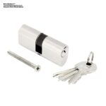 Lock Cylinder Oval Double Nickel Plated 65mm ™ auto part product photo