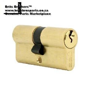LOCK CYLINDER DOUBLE SATIN BRASS ECONOMY EURO 65MM Bbl ™ auto part product photo