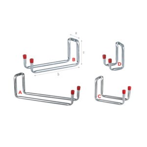 Bracket Hook Double Broom A 90MM B 320MM C 75MM ™ auto part product photo