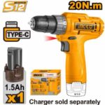 DRILL CORDLESS 12v & 1x1.5ah INGCO auto part product photo