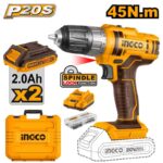 DRILL CORDLESS 20v Kit 2X2AMP BATTERY & CHARGER INGCO β’ auto part product photo