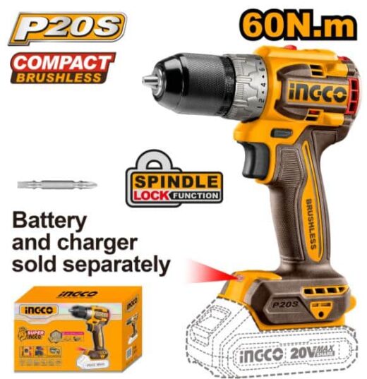 Drill Cordless 20V Brushless Ingco 1 DRILL CORDLESS 20v BRUSHLESS INGCO auto part product photo