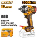 IMPACT WRENCH 20v 500NM BRUSHLESS SOLO INGCO ™ auto part product photo