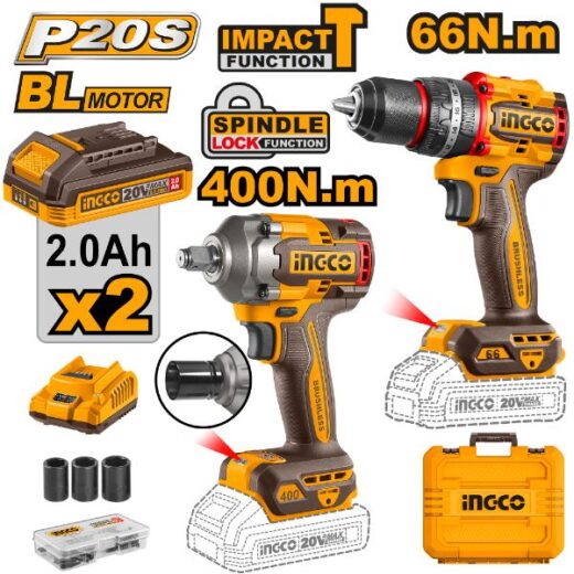 Drill Impact &Amp; Wrench Combo 20V Kit Ingco ™ 1 DRILL IMPACT & WRENCH COMBO 20v Kit INGCO ™ auto part product photo