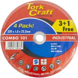 Cutting Disc Metal 4 Pieces 230mmx1.8mm Tork Craft ™ auto part product photo