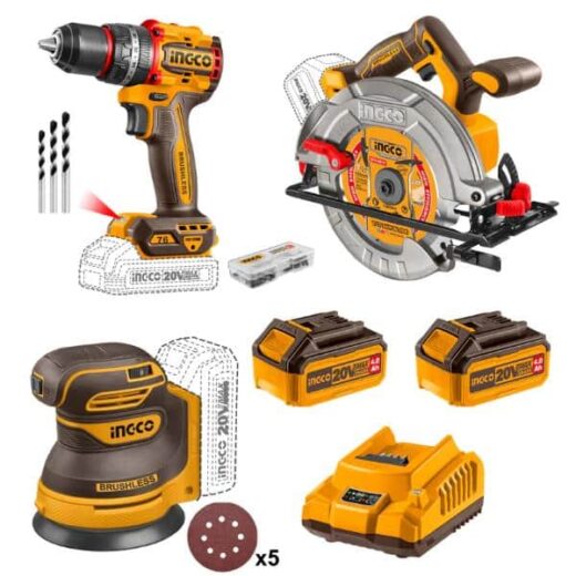 Combo 20V Circular Saw Impact Drill Sander Ingco ™ 1 COMBO 20v CIRCULAR Saw IMPACT DRILL SANDER INGCO ™ auto part product photo