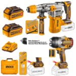 COMBO ROTARY HAMMER DRILL IMPACT WRENCH Kit INGCO ™ auto part product photo