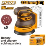 ORBITAL SANDER 125MM 20v No BATTERY INGCO ™ auto part product photo