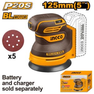 ORBITAL SANDER 125MM 20v No BATTERY INGCO ™ auto part product photo