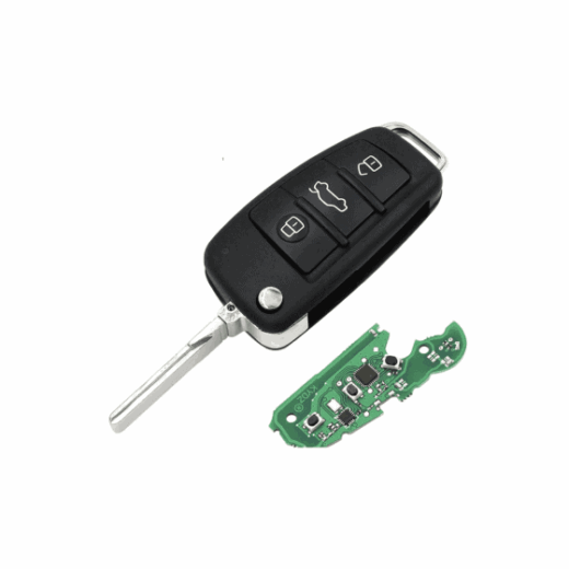 Audi 3 Button Flip Remote Key With Id48 Chip 433Mhz Complete 1 Audi 3 Button Flip Remote Key With ID48 Chip 433mhz COMPLETE auto part product photo