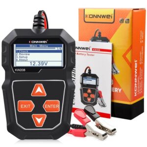 Konnwei KW208 | 12V Car Battery Tester, 100 2000 CCA Load & Alternator Tester Automotive, main photo