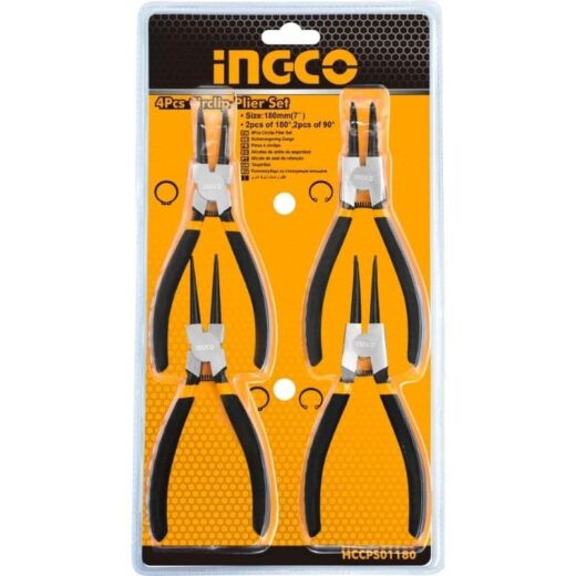 Circlip Plier Set 4 Pieces 180Mm Ingco ™ 1 Circlip Plier Set 4 Pieces 180mm INGCO ™ auto part product photo