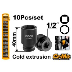 SOCKET Set IMPACT 1 2 INCH 10p INGCO auto part product photo