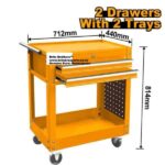 Tool Trolley 2 Draw Tray 712mmx440mmx694mm INGCO ™ auto part product photo