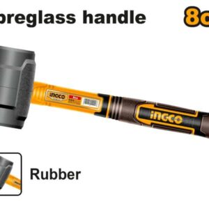 Mallet Rubber Fibre Glass Handle 220g Black INGCO ™ auto part product photo