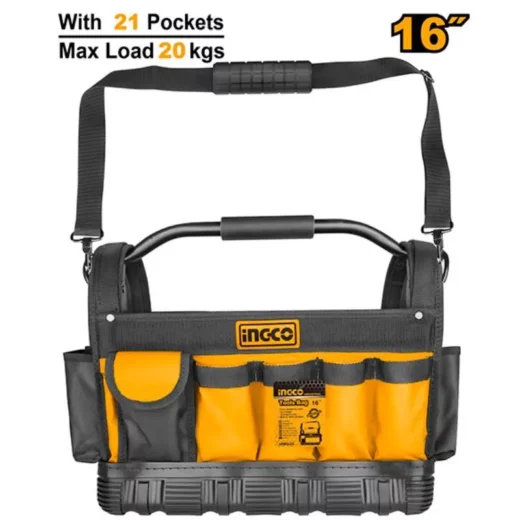 Tool Bag 400Mm Hrd Bottom 21Pocket Ingco ™ 1 TOOL Bag 400MM Hrd BOTTOM 21POCKET INGCO ™ auto part product photo