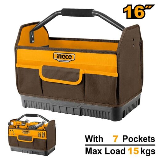 Tool Bag 400Mm Hard Bottom 7 Pocket Ingco ™ 1 TOOL Bag 400MM HARD BOTTOM 7 POCKET INGCO ™ auto part product photo
