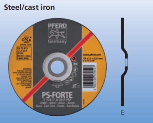 Grinding Disc 115Mm X 6Mm Steel Pferd ™ 1 Grinding Disc 115mm X 6mm Steel PFERD ™ auto part product photo