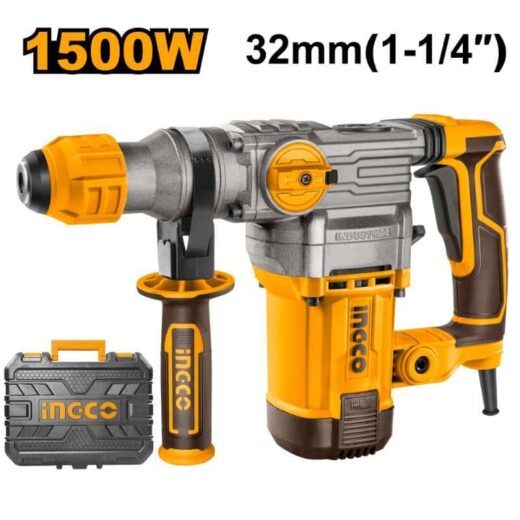 Drill Rotary Hammer &Amp; Accessories 1500W Ingco ™ 1 DRILL ROTARY HAMMER & ACCESSORIES 1500W INGCO ™ auto part product photo