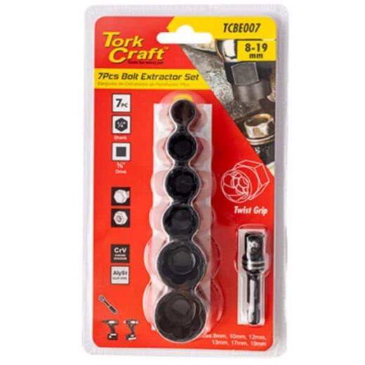 Bolt Extractor Set 7 Piece Tork Craft ™ 1 BOLT EXTRACTOR Set 7 PIECE TORK CRAFT ™ auto part product photo