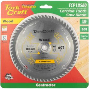 BLADE CIRCULAR Saw CONTRACTOR 185MM X 60t TORK CRAFT ™ auto part product photo