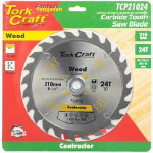 BLADE CIRCULAR Saw CONTRACTOR 210MM X 24t TORK CRAFT auto part product photo